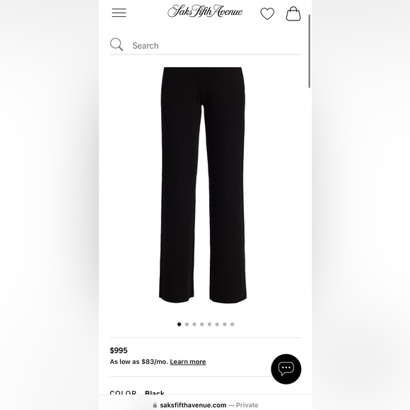 Altuzarra Pants - Altuzarra Black Wide Leg Trousers